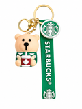 Berry Bear Coffee Cup Charm Keychain