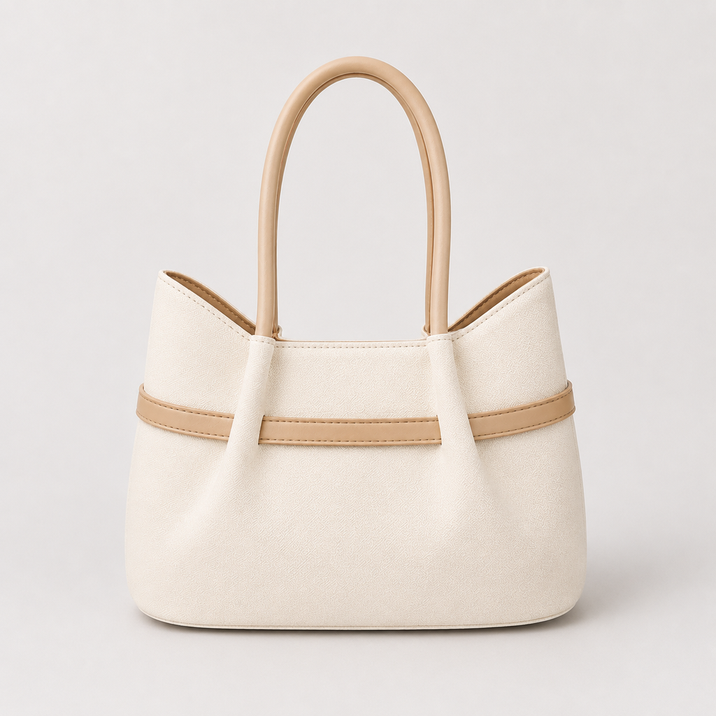 Capri Straw" Belted Tote Bag