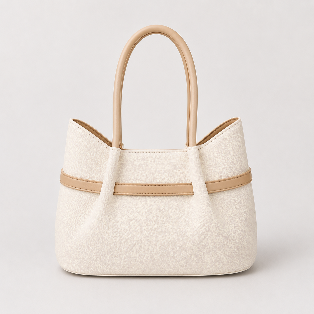 Capri Straw" Belted Tote Bag