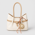 Capri Straw" Belted Tote Bag