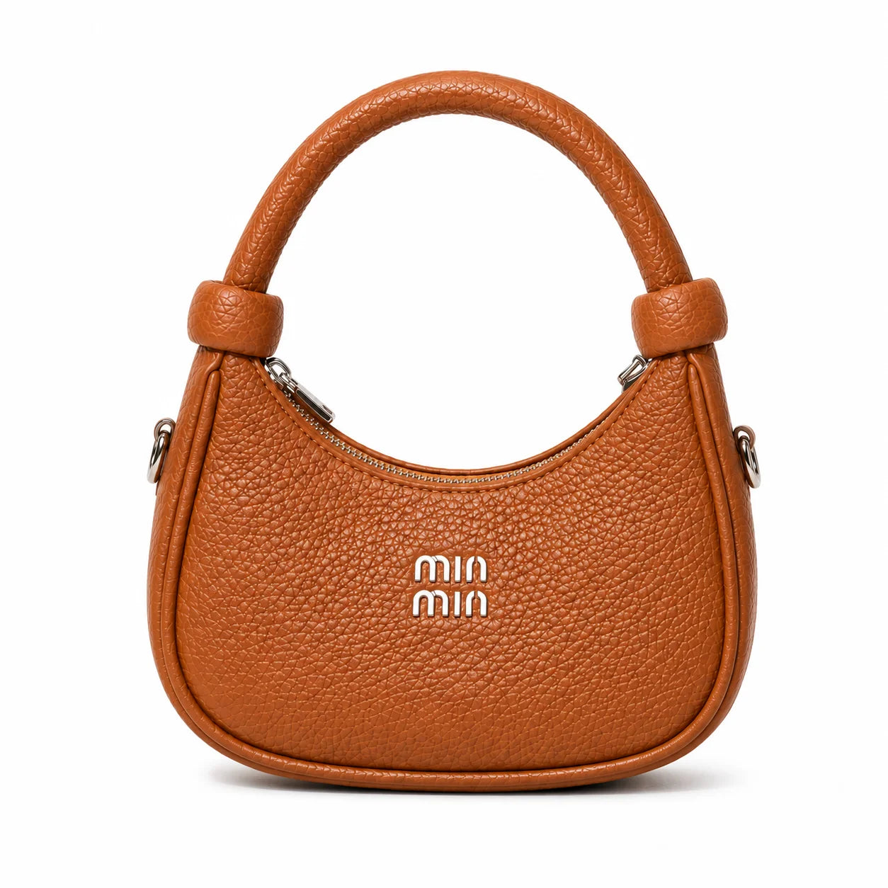 Sienna Amber Knot Pebbled Leather Hobo Bag