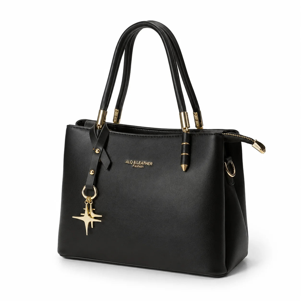 Aorelia Golden Star Structured Tote Bag