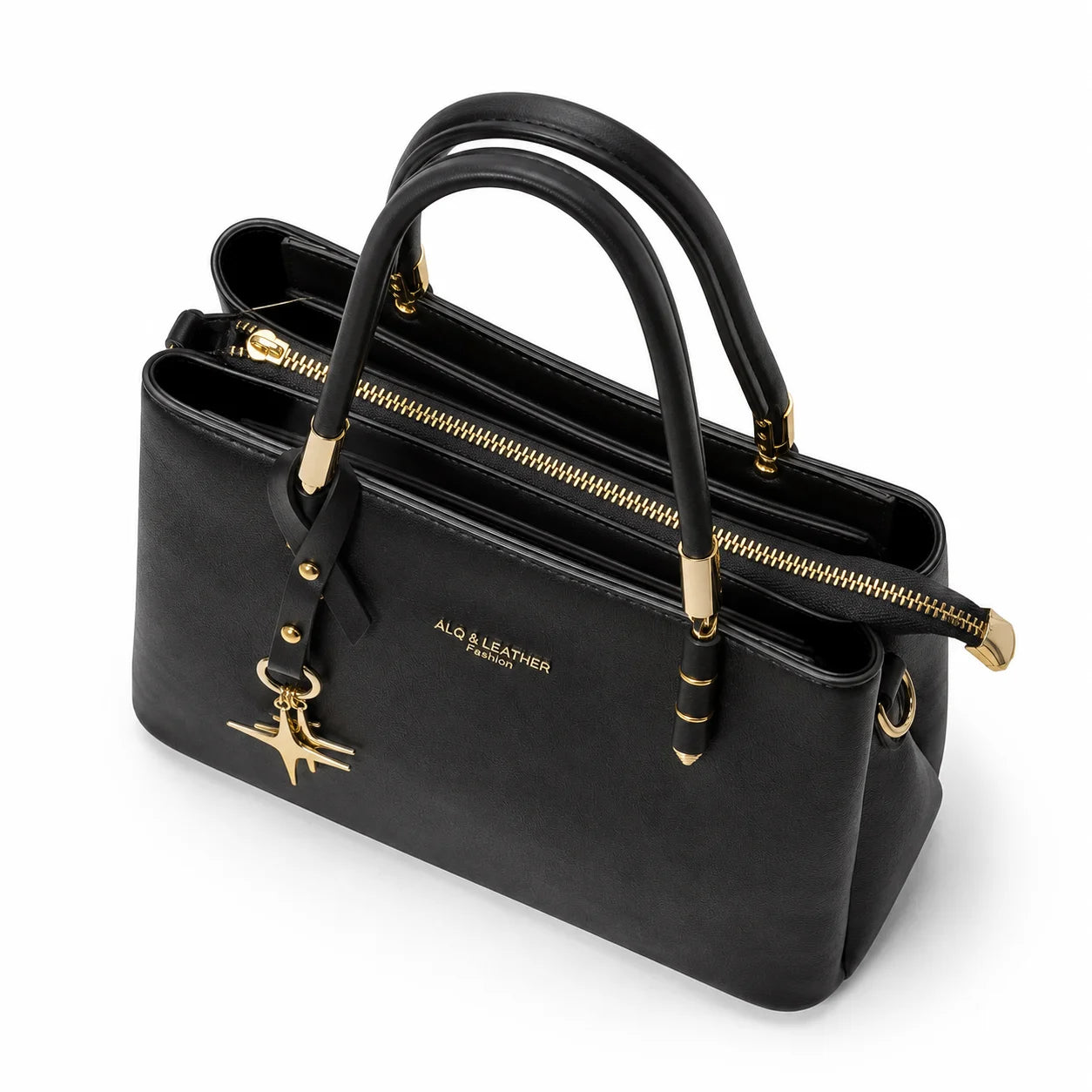 Aorelia Golden Star Structured Tote Bag