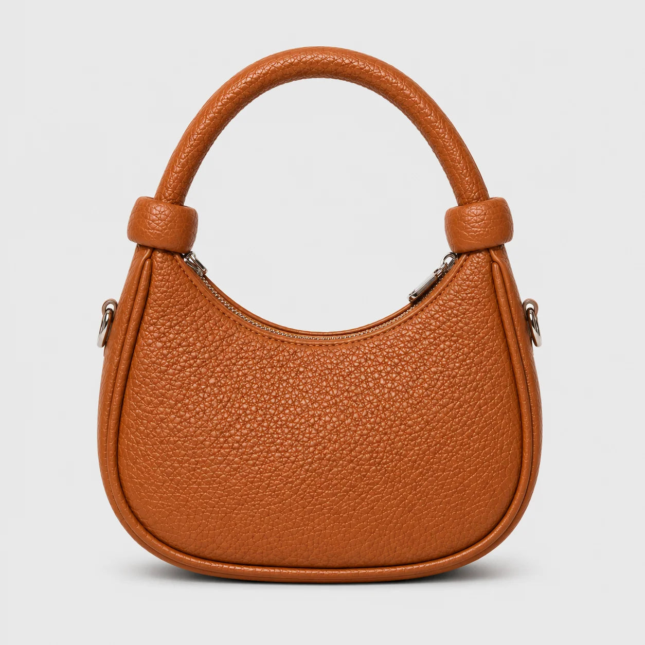 Sienna Amber Knot Pebbled Leather Hobo Bag