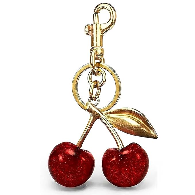 Cherry Charm Keychain for girls 