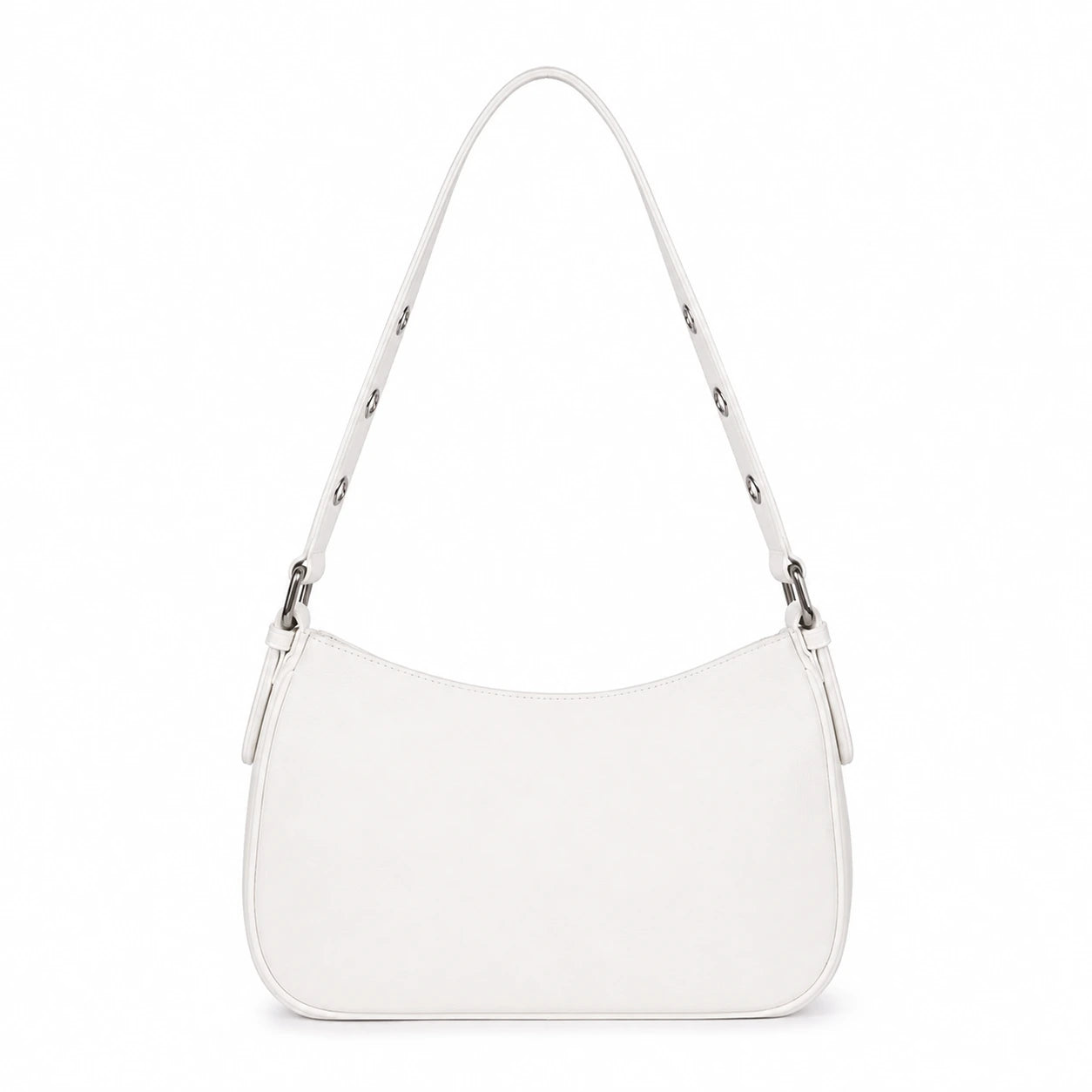 Reign Buckle Shoulder Bag white