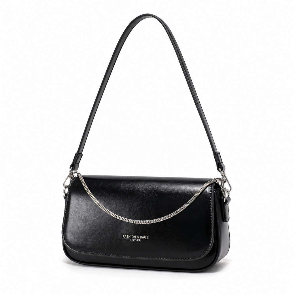 Vivienne Chain" Baguette Shoulder Bag