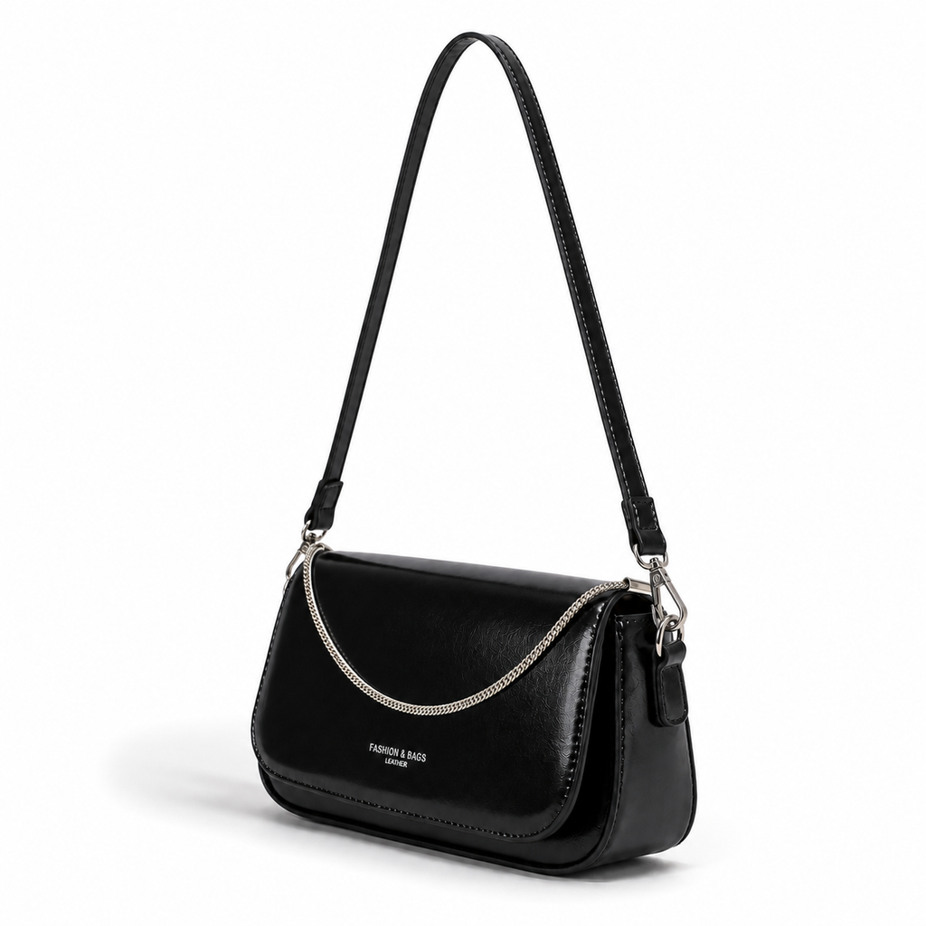 Vivienne Chain" Baguette Shoulder Bag