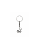 Silver Cherry Charm Keychain