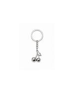 Silver Cherry Charm Keychain